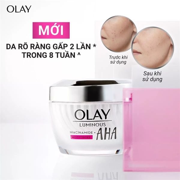 Kem Dưỡng Ẩm Olay Luminous Niacinamide AHA Sáng Da, Mờ Thâm Mụn 50g