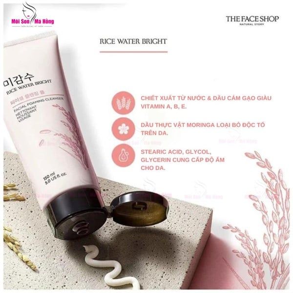Sữa Rửa Mặt the Face Shop Rice Water Bright Cleansing Foam 150ml