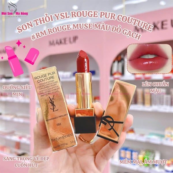Son Thỏi Lì Yves Saint Laurent Rouge Pur Couture #RM Rouge Muse
