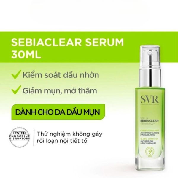 (CÔNG TY ) Serum SVR Làm Giảm Mụn, Mờ Nám, Làm Mềm Mịn Da 30ml Sebiaclear Serum