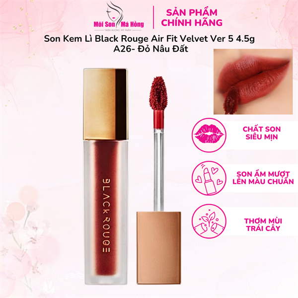 [A01 - A52] Son Kem Lỳ Black Rouge Air Fit Velvet Tint  Full 9 Ver 1-2-3-4-5-6-7-8-9