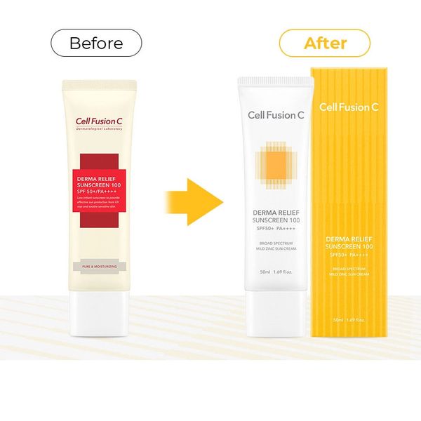 Kem Chống Nắng Cell Fusion C Dịu Nhẹ, An Toàn Cho Mọi Loại Da Derma Relief Sunscreen 100 SPF50+/PA++++