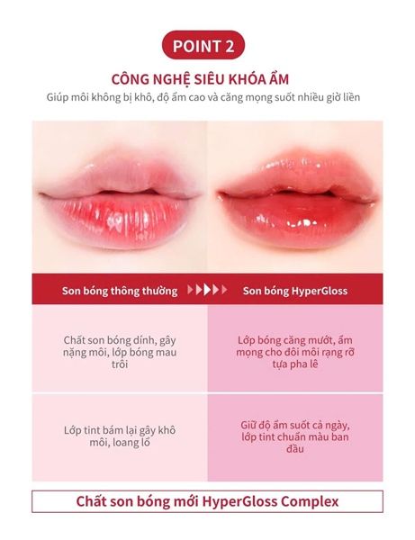 Son Bóng Merzy Bisous Glowy Gel Tint 4g #GT1 Đỏ Hồng Berry