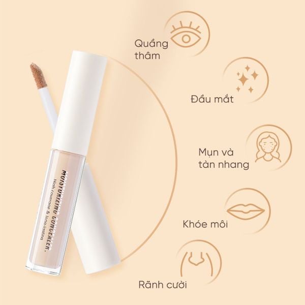 Kem Che Khuyết Điểm Judydoll Dạng Lỏng  3.2g Traceless Cloud-Touch Concealer