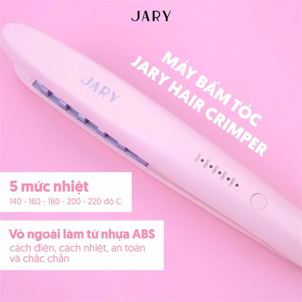 MÁY BẤM PHỒNG TÓC JARY HAIR CRIMPER - TONE HỒNG