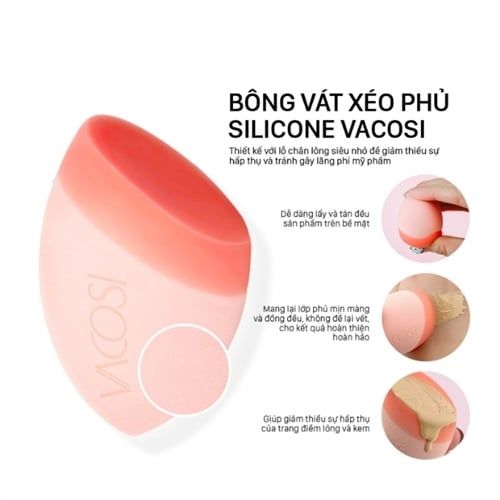 Bông vát xéo phủ Silicone Vacosi Pro-Crafted Makeup PH06
