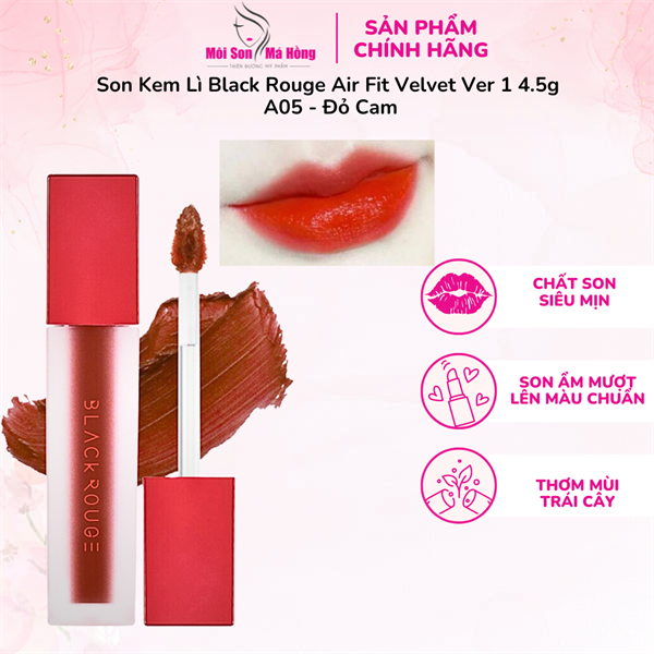 [A01 - A52] Son Kem Lỳ Black Rouge Air Fit Velvet Tint  Full 9 Ver 1-2-3-4-5-6-7-8-9