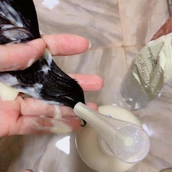 Combo Dầu Gội Xả Phục Hồi, Mềm Mượt Tóc Biotin & Collagen Voudioty 500ml Màu Vàng