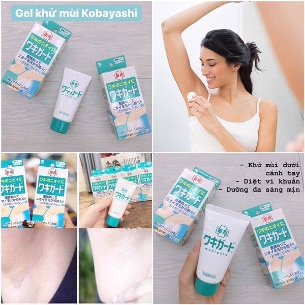 (CÔNG TY) Lăn khử Mùi Kobayashi Dạng Gel Trong Suốt Se Khít Lỗ Chân Lông 50g Nhật Bản