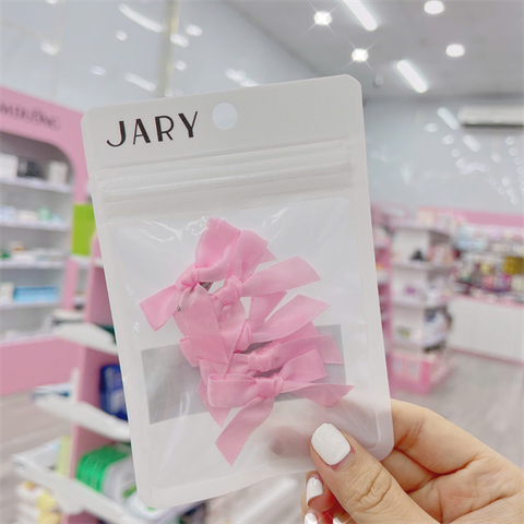 KẸP TÓC JARY HAIR CLIP SET 5 CÁI - HC2 - HC2.4 - HC2.4.3 - HÌNH NƠ MÀU HỒNG NHẠT