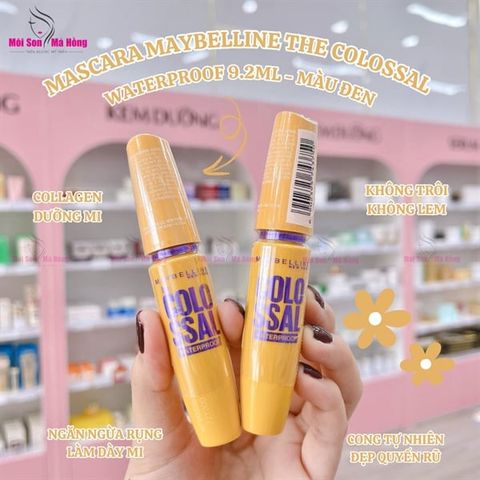 Mascara ngăn rụng mi dày mi Maybelline The Colossal Waterproof 9.2ml - Màu Đen