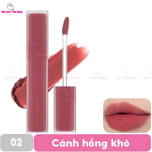 Son Kem Lì Romand Blur Fudge Tint #02 Rosiental - Màu Cánh Hồng Khô
