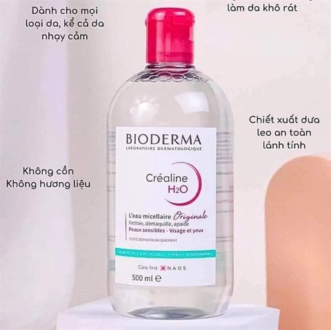 Tẩy Trang Bioderma Pháp 500ml Tặng Serum HA 4ml