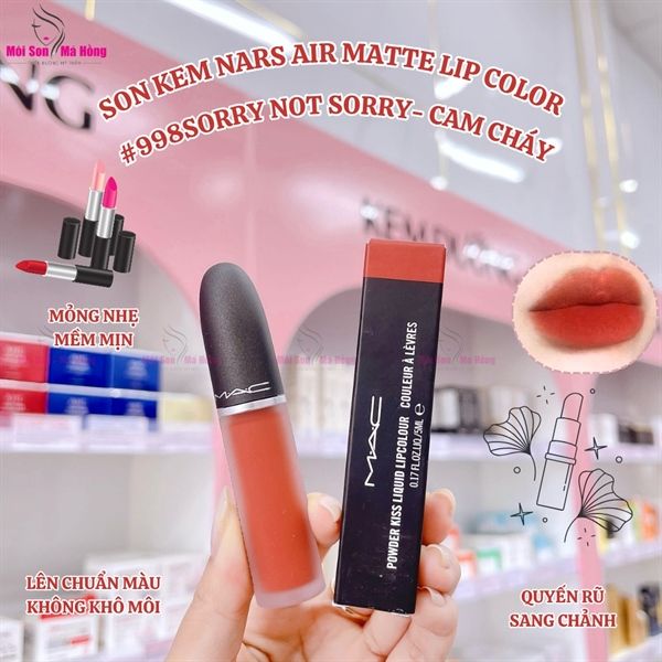 Son Kem MAC Powder Kiss Liquid Lipcolour #998 Sorry Not Sorry