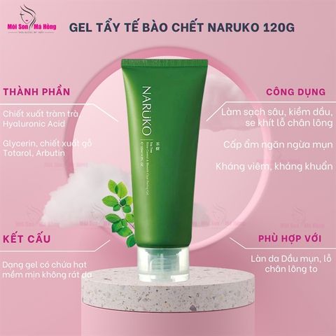 Tẩy Tế Bào Chết Da Mặt Naruko Tea Tree Cho Da Dầu Mụn 120ml