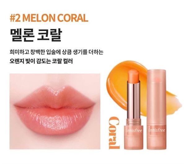 Son Dưỡng Có Màu Innisfree Dewy Tint Lip Balm 3.2g #2 Melon Coral