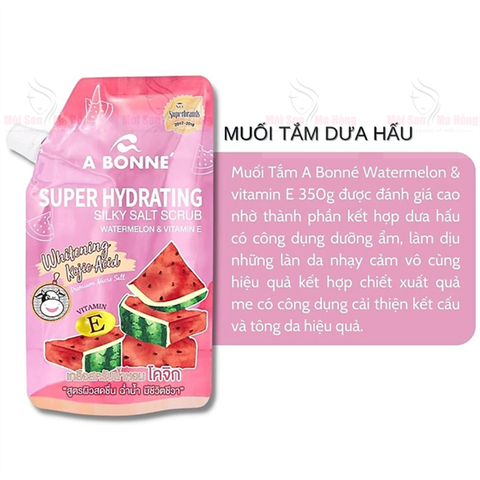 Muối Tắm Sữa Bò A Bonne Chiết Xuất Dưa Hấu Tẩy Da Chết Và Dưỡng Ẩm 350g