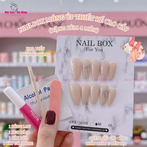 Nail box thiết kế kèm phụ kiện gắn.