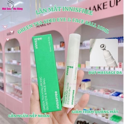 Lăn Dưỡng Mắt Innisfree Green Tea Hyaluronic 10ml