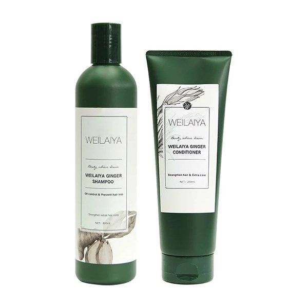 Bộ Dầu Gội Xả Dành Cho Tóc Dầu, Bết Dính Chiết Xuất Gừng Weilaiya Ginger Conditioner + Shampoo
