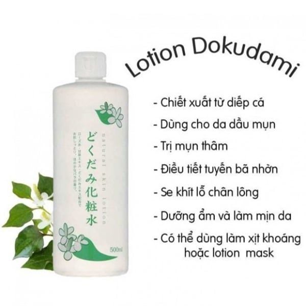 Nước Hoa Hồng Trị Mụn Chiết Xuất Diếp Cá Dokudami Skin Lotion
