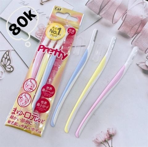 Bộ 3 Dao Cạo Lông Mày KAI PSLV3P