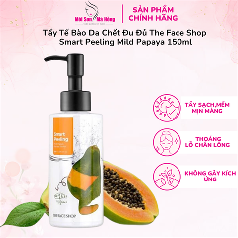 Tẩy Tế Bào Chết Mặt The Face Shop Smart Peeling Papaya đu đủ 150ml