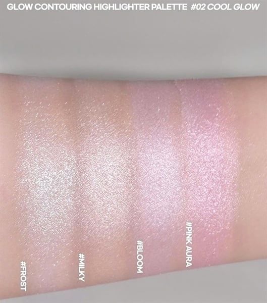 Bảng Highlight 4 Ô Wakemake Glow Palette 7.8gr# 02 cool glow