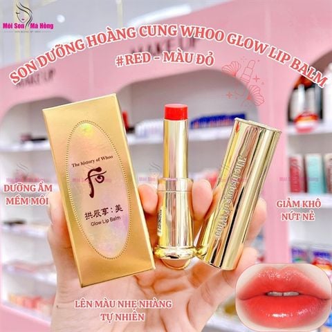 (CÔNG TY) Son Dưỡng Đông y The History of Whoo Gongjinhyang Mi Glow Lip Balm (Red) - Màu Đỏ