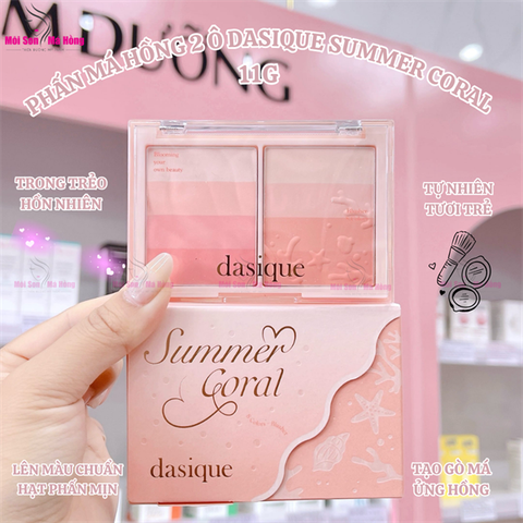 Má Hồng Dasique Blending Layer check 2ô #01 Summer Coral