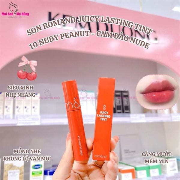 [Màu 1-39] Son Tint Lì, Căng Bóng Romand The Juicy Lasting Tint 5.5g