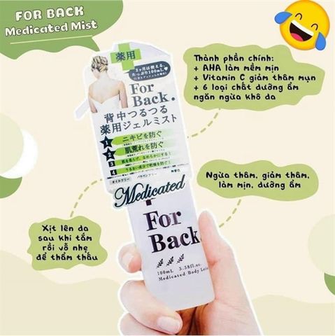 Xịt Giảm Mụn Lưng Pelican For Back Medicated Body Lotion 100ml