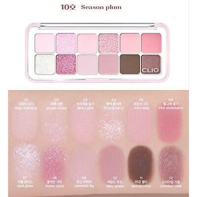 Phấn Mắt 12 Ô Clio Pro Eye Palette Air #10 Season Plum
