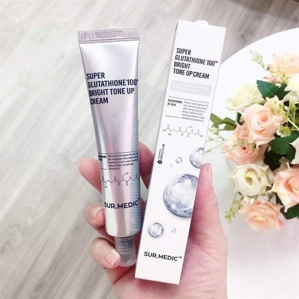 Kem Dưỡng Sur.Medic+ Super Glutathione 100 Bright Tone Up Cream Nâng T