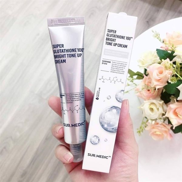 super glutathione 100 bright tone up cream Kem Dưỡng Sur.Medic+ Super Glutathione 100 Bright Tone Up Cream Nâng T