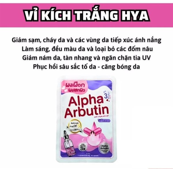 Viên trắng da Alpha Arbutin vỉ 10 viên