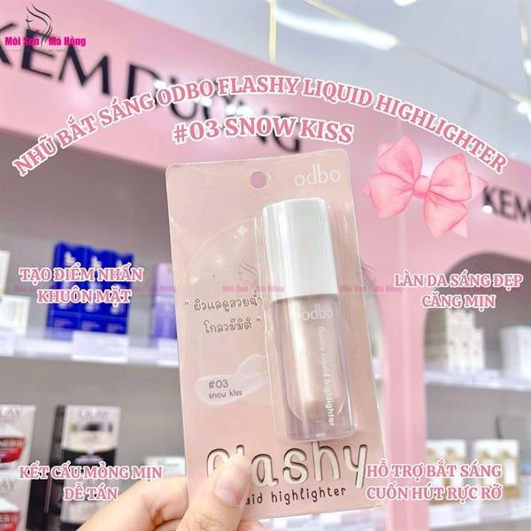 Nhũ Bắt Sáng Odbo Flashy Liquid Highlighter 4g OD1311 #03 Snow Kiss