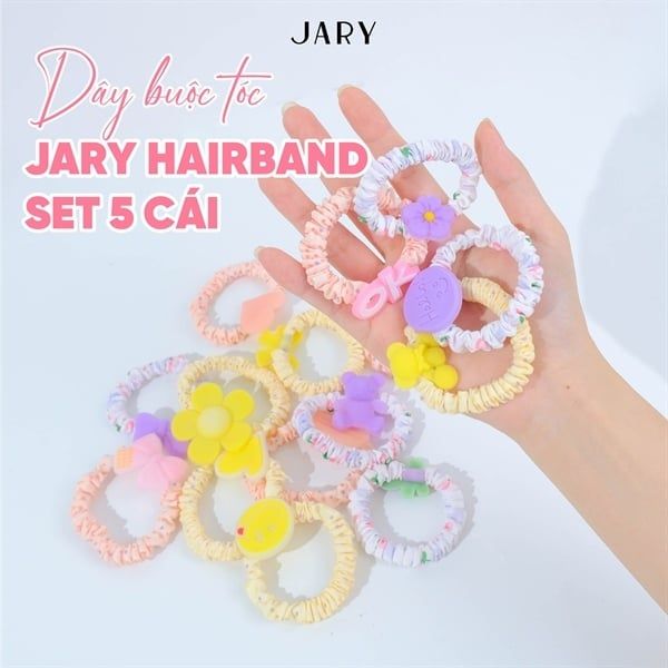 DÂY BUỘC TÓC JARY HAIRBAND SET 5 CÁI - HB1 - HB1.0 - HB1.0.1 - MÀU TÍM