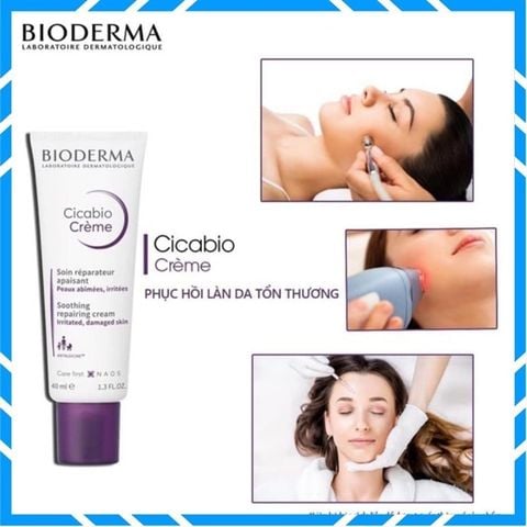 Kem Dưỡng Bioderma Hỗ Trợ Phục Hồi Da Tổn Thương 40ml Cicabio Creme