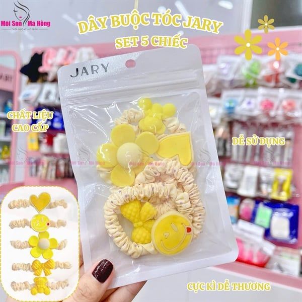 DÂY BUỘC TÓC JARY HAIRBAND SET 5 CÁI - HB1 - HB1.0 - HB1.0.1 - MÀU TÍM