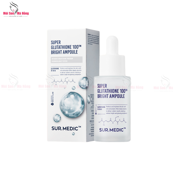 sur.medic super glutathione 100 bright ampoule Tinh Chất Dưỡng Trắng Da Sur.Medic Super Glutathione 100 Bright Ampoul