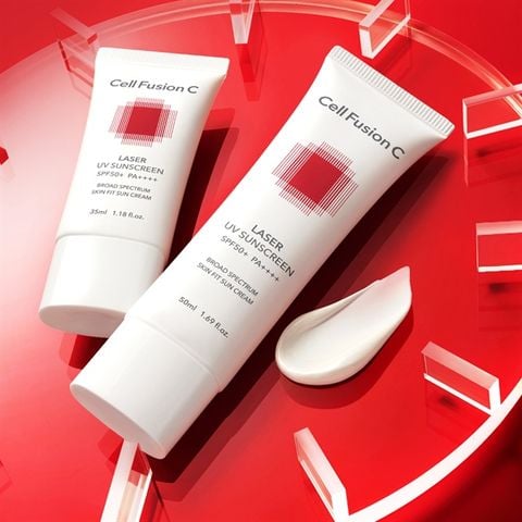 Kem Chống Nắng Cell Fushion C Màu Đỏ Laser Sunscreen SPF50+ PA+++ 50ml