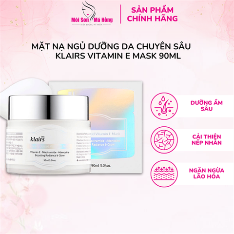 Mặt Nạ Ngủ Klairs Dưỡng Sáng Da, Ngừa Lão Hóa 90ml