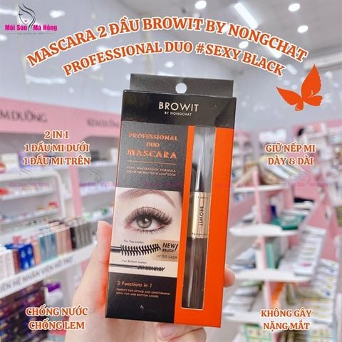 Mascara Browit By Nong Chat 2 Đầu Professional Duo 2in1 - Cam
