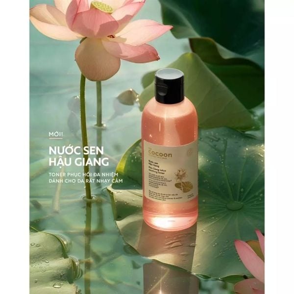 Nước Cân Bằng Cocoon Sen Hậu Giang Làm Dịu Da Nhạy Cảm 310ml Hau Giang Lotus Soothing Toner