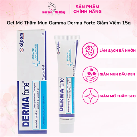 Gel Dưỡng Alcom DERMA FORTE Hỗ Trợ Giảm Mụn, Giảm Thâm 15g