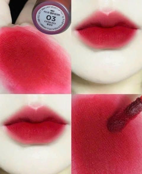 Son kem lì Bbia Last Velvet Lip Tint Version 1 No.03 Extra Red 5g - Màu Đỏ Trầm