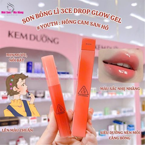 Son Bóng 3CE Drop Glow Gel - Youth