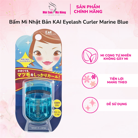 Bấm Mi Nhật Bản KAI Eyelash Curler Marine Blue