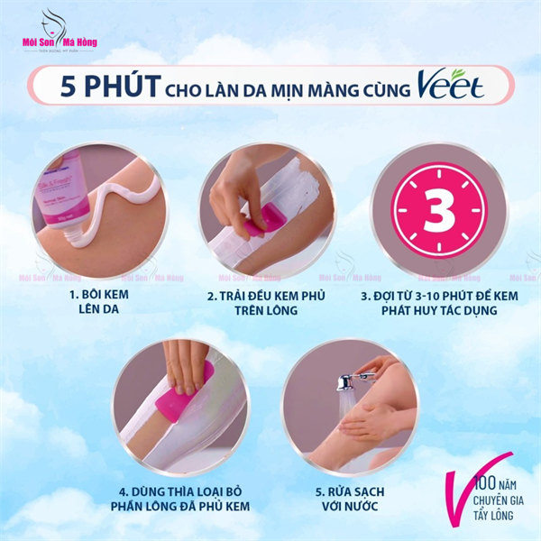 Kem Tẩy Lông Veet Pure Lô Hội Dành Cho Da Nhạy Cảm 50g (Mới)